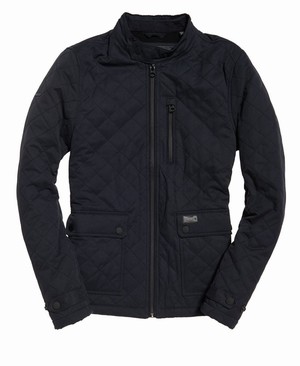 Superdry City Microfibre Quilted Férfi Kabát Fekete | LITBO2541